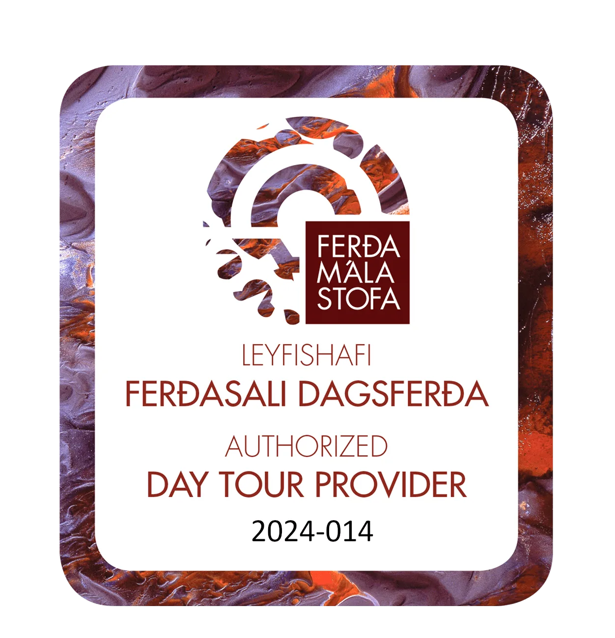 Ferðamálastofa — authorized day tour provider, licence 2024-014